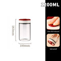 Vacuum Sealed Glass Jar for Coffee Beans & Pantry Storage Glass Storage Jar Qme 1200ML