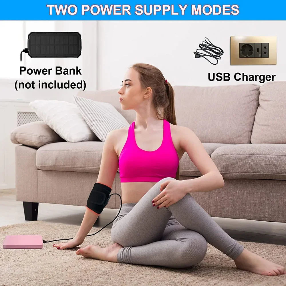 Red Light Therapy Wrap 660nm 850nm LED Wrist & Ankle Belt Light Therapy Wrap Qst