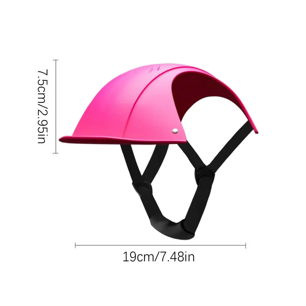 Dog Helmet Adjustable Strap – Stylish Outdoor Pet Headgear Dog Costume Helmet Qme Pink China Mainland
