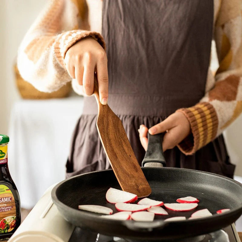 Wooden Spurtle – Eco-Friendly Kitchen Spatula & Mixing Spoon Wooden Kitchen Spurtle Qst