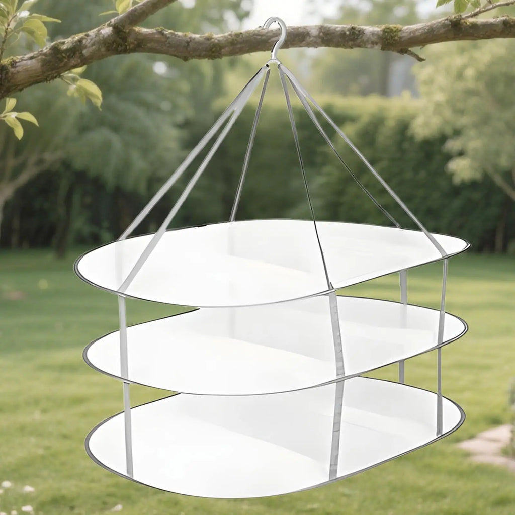 Flat Foldable Sweater Drying Rack – 2-Layer Mesh Clothes Dryer Clothes Drying Rack Qme