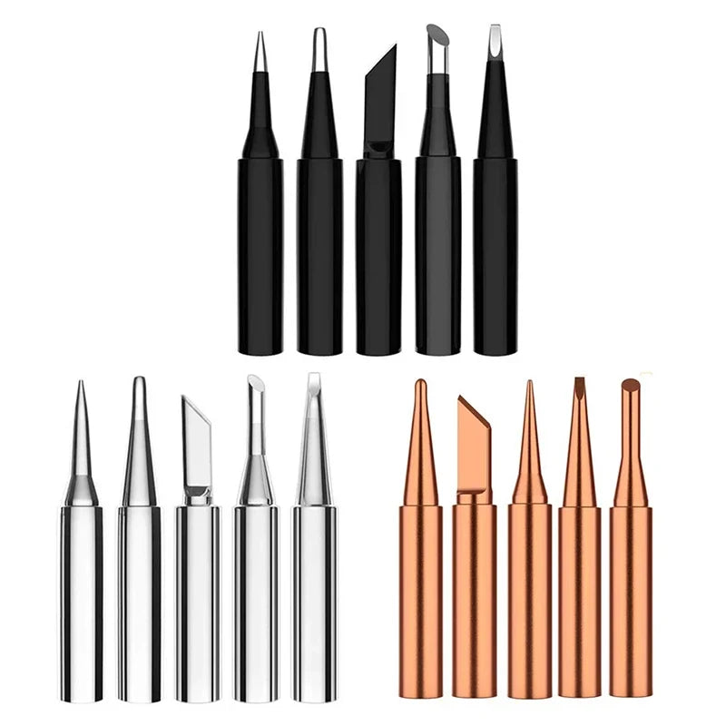 Pure Copper 900M Soldering Iron Tips Set – 4D & 3C, 5 Pcs Soldering Iron Tips Qme