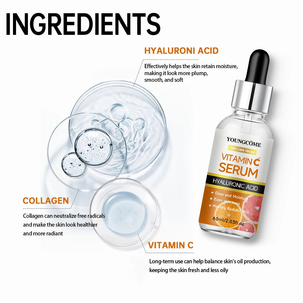 YOUNGCOME Vitamin C Serum 40/60ML – Brightening & Anti-Aging Vitamin C Face Serum Qst