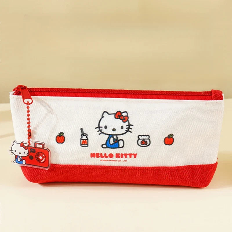 Hello Kitty Minimalist Fabric Pencil Case | Cartoon Style Fabric Pencil Case Qme