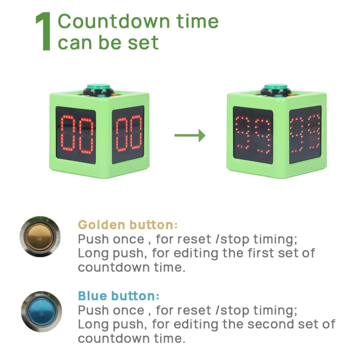 Poker Clock Countdown Timer – 5-Level Brightness Display Poker Game Timer Qme