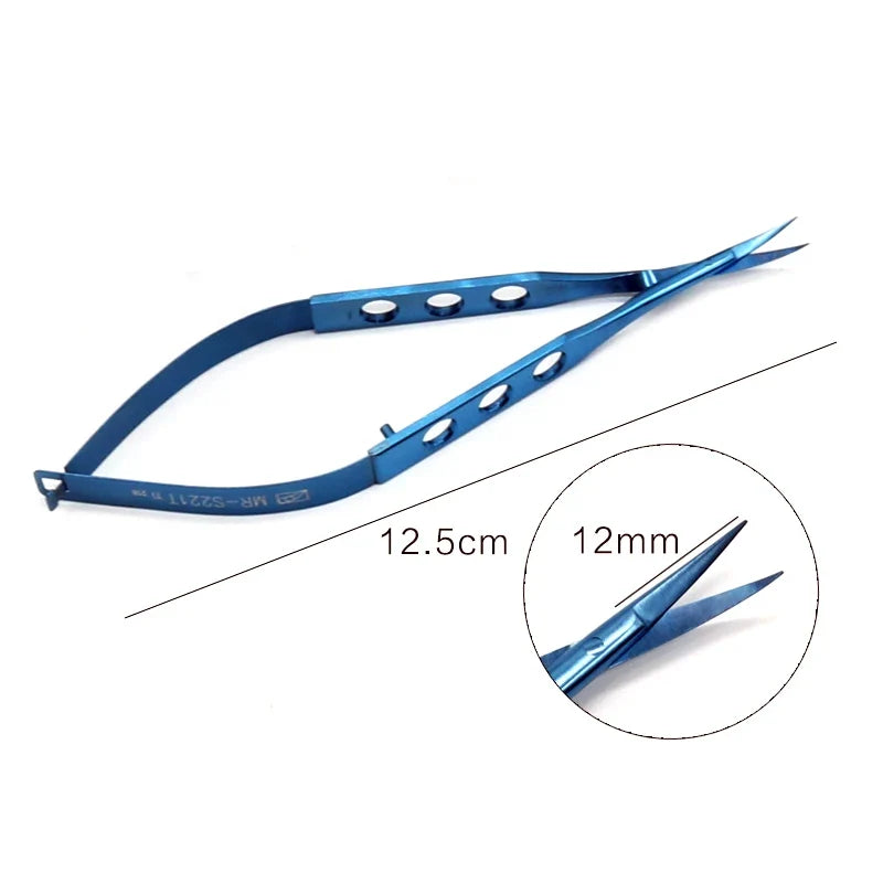 Micro Curved Blunt-Tip Scissors – Stainless Steel, 6 Colors Micro Precision Scissors Qme