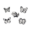 Skeleton Butterfly Enamel Pin – Gothic Skull Lapel Badge Enamel Lapel Pin Qme Set
