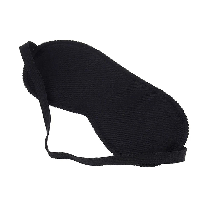 Black Sleep Eye Mask – Soft Blackout Blindfold for Travel & Rest Sleep Eye Mask Qme 1PCS