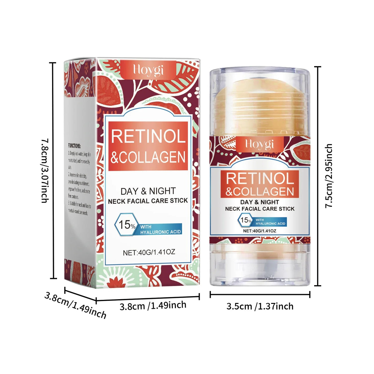 Retinol Collagen Neck Cream – Firming, Lifting & Moisturizing Neck Firming Cream Qme 40g Boxed