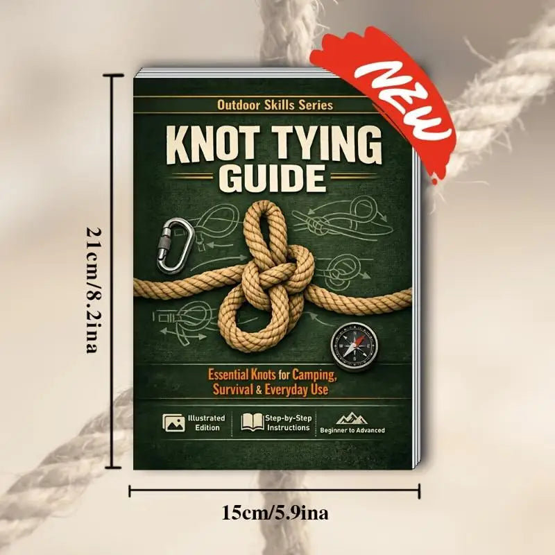 Essential Knot Tying Book – 50 Illustrated Knots for Camping Outdoor Skills Book Qme