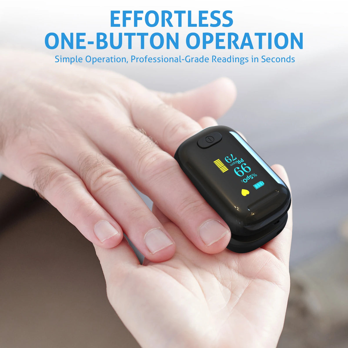 KTS C5AO Fingertip Pulse Oximeter – SpO2, Pulse Rate & PI Monitor Fingertip Pulse Oximeter Qst