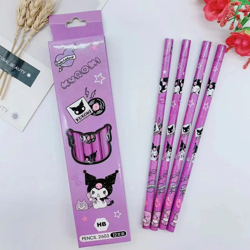 Kuromi Hello Kitty Pencil Case – Cute Cartoon Style, 6 Colors Cartoon Pencil Case Qme