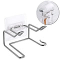 Self Adhesive Wall Mount Hair Dryer Holder – Waterproof Rack Hair Dryer Holder Qme Silver