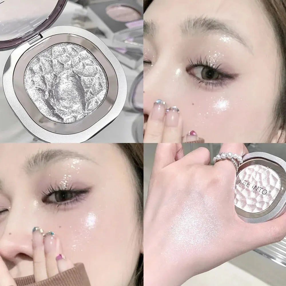 LEEINTO Pearlescent Highlighting Powder | Soft Glow Highlighter Face Highlighter Powder Qme
