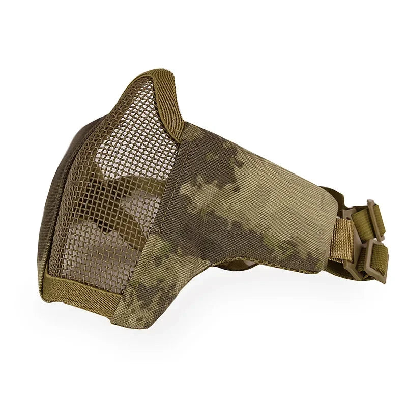 Tactical Lower Face Mask for Hunting, Paintball & CS – Mesh Tactical Face Mask Qme 13