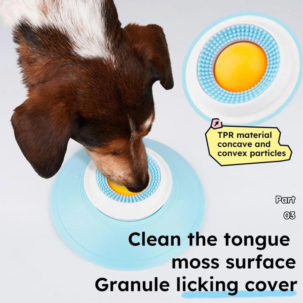 Pet Lick Mat Slow Feeder for Dogs & Cats | Interactive Plate Pet Slow Feeder Mat Qme