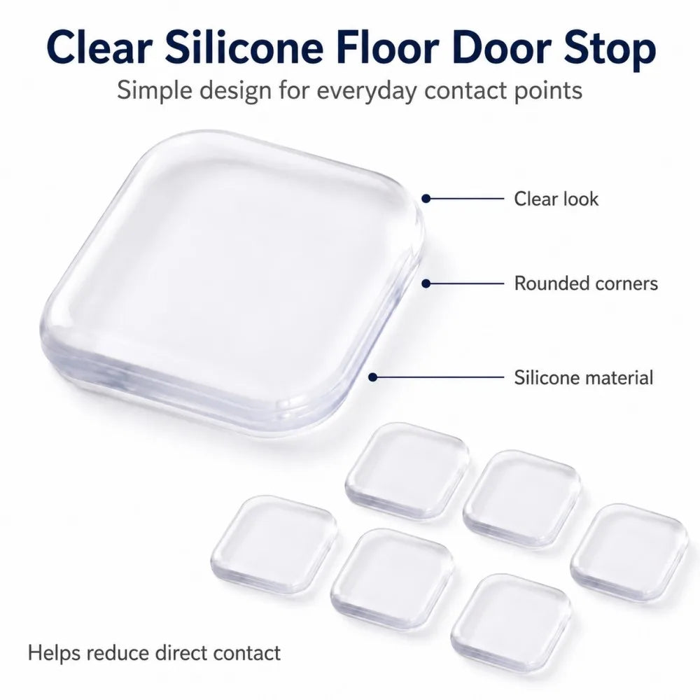 Clear Silicone Door Stopper Pads – Self-Adhesive Wall Protectors Wall Protector Pads Qme