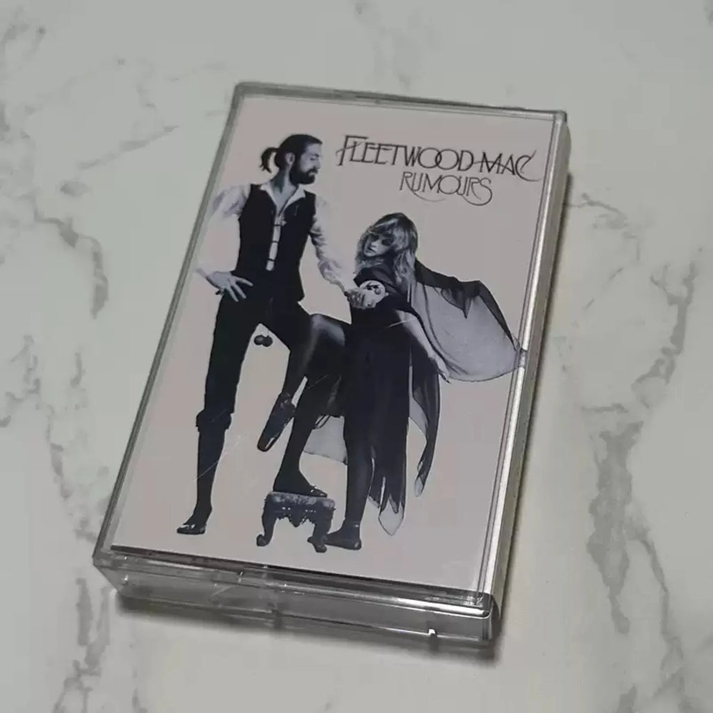 70s Folk-Rock Reissue Cassette Tape – Retro Duo B&W Cover Cassette Tape Qme Rumours
