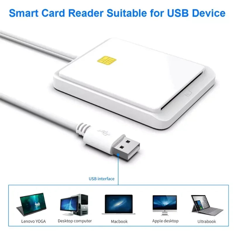 USB 2.0 Smart Card Reader – DNIe CAC IC ID SIM | Qme USB Smart Card Reader Qme
