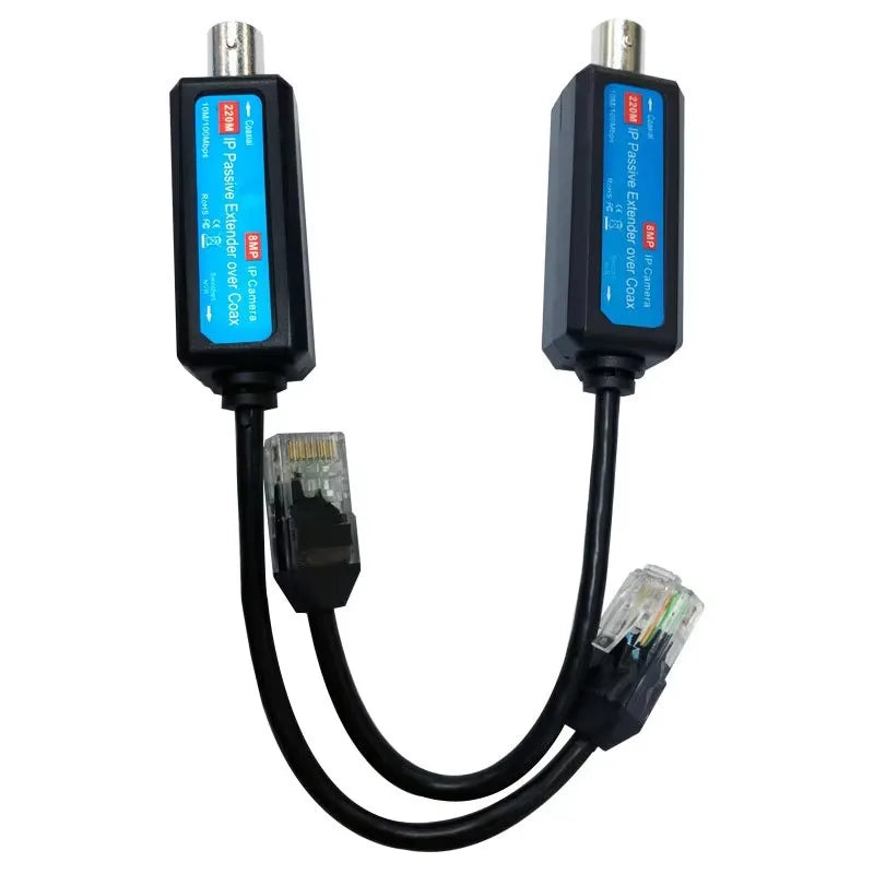 ESCAM 1-CH Passive IP Extender Over Coax Cable – 220M Range IP Signal Extender Qme
