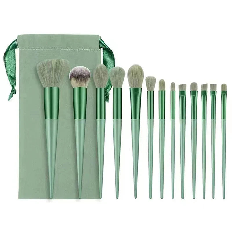 8-Piece Pro Makeup Brush Set – Kabuki, Eyeshadow & Foundation Makeup Brush Set Qme