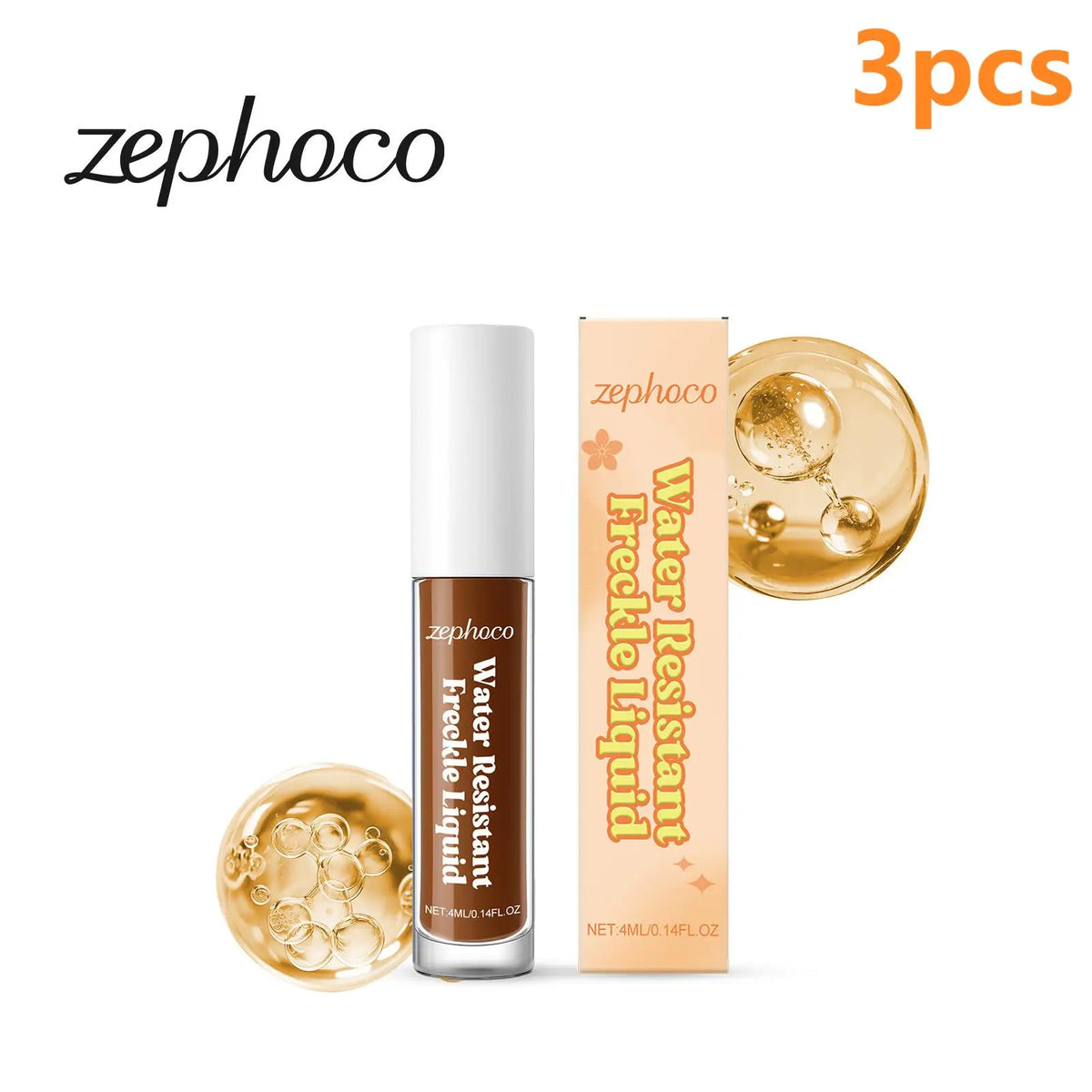 Zephoco Faux Freckle Liquid Pen – Waterproof, Long-Lasting Freckle Makeup Pen Qst 3pcs