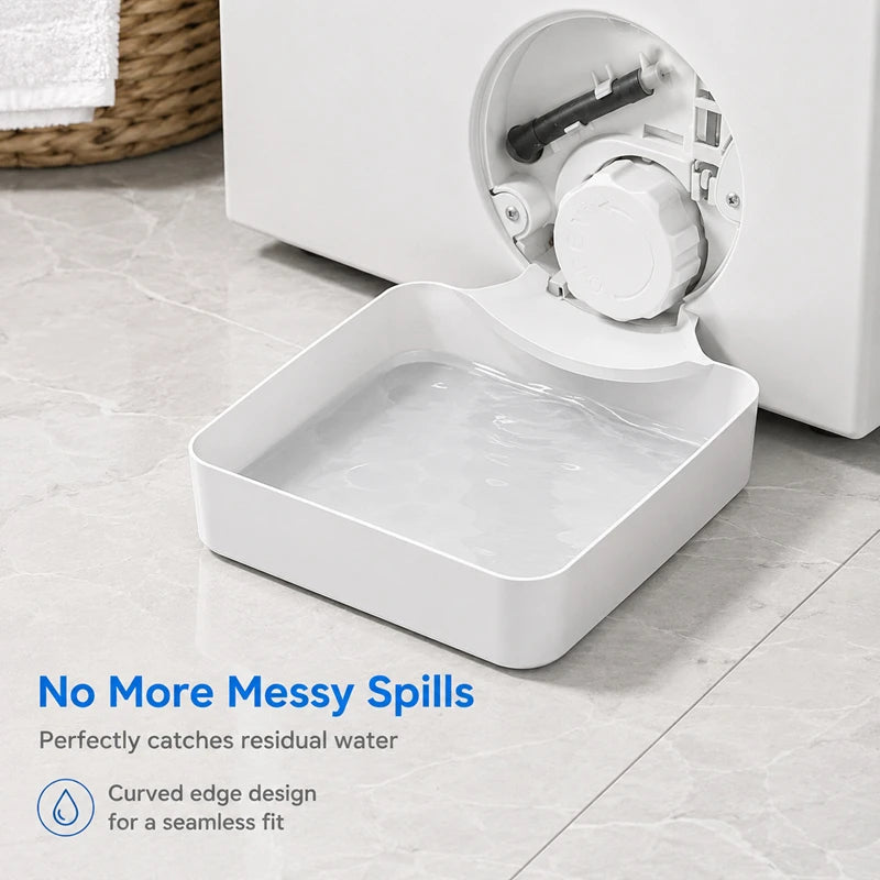 Washing Machine Drain Tray – Lint Filter & Leak-Proof Drip Box Washing Machine Tray Qst