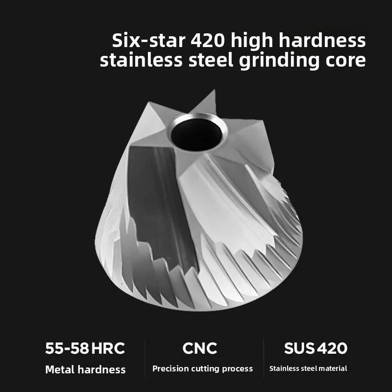HAOYUNMA Rechargeable Conical Burr Coffee Grinder – All-Metal Electric Coffee Grinder Qst
