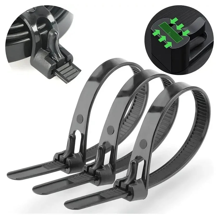 Reusable Detachable Heavy-Duty Plastic Zip Ties | Qme Reusable Cable Ties Qme