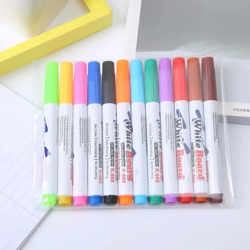 Washable Watercolor Marker Pen Refill Set – 12 Colors Marker Pen Refill Set Qme