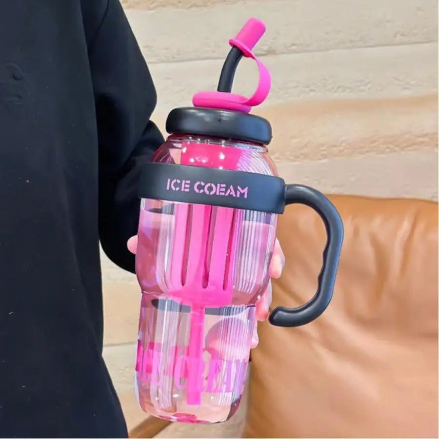 1300ml Large Ice Cup with Straw – Summer Tumbler | 44oz Tumbler Water Cup Qme