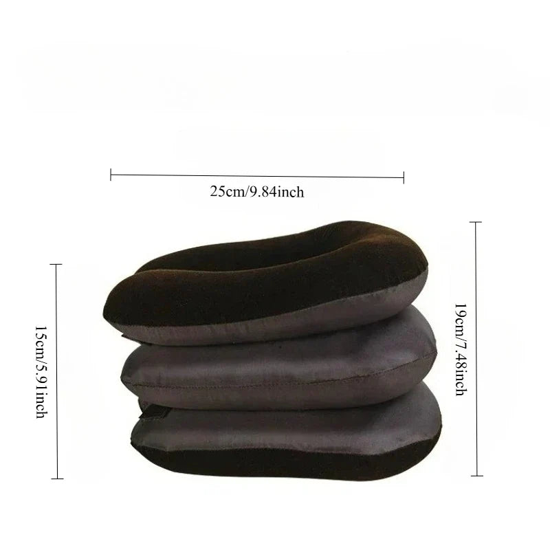 Inflatable Air Neck Support Cushion – Portable Travel Pillow Inflatable Travel Pillow Qme