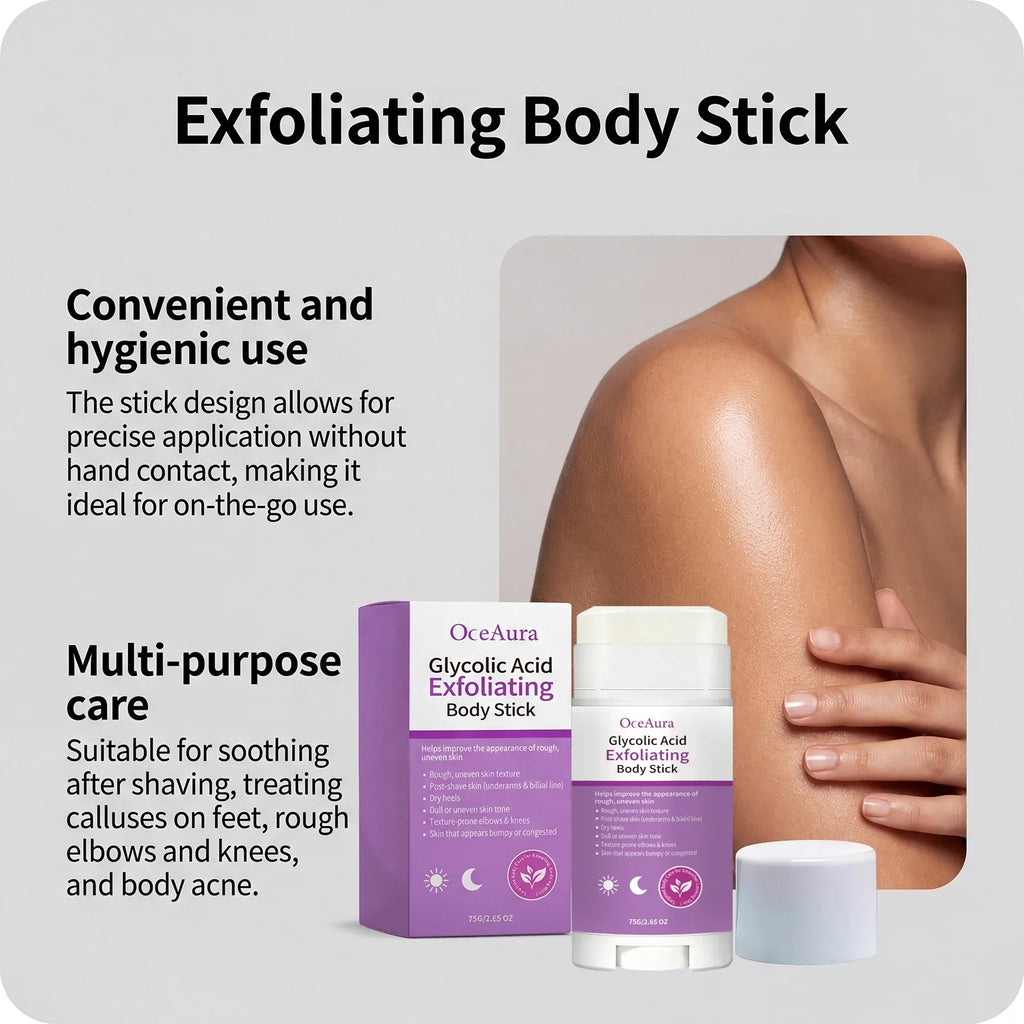AHA BHA Exfoliating Body Stick with Shea Butter | Qme Body Exfoliating Stick Qme