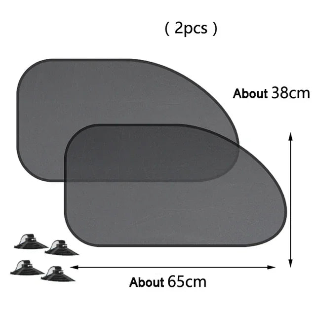 Universal Foldable Car Windshield Sunshade Visor – 25x15in Car Windshield Sunshade Qme 2Pcs Front Seat Side