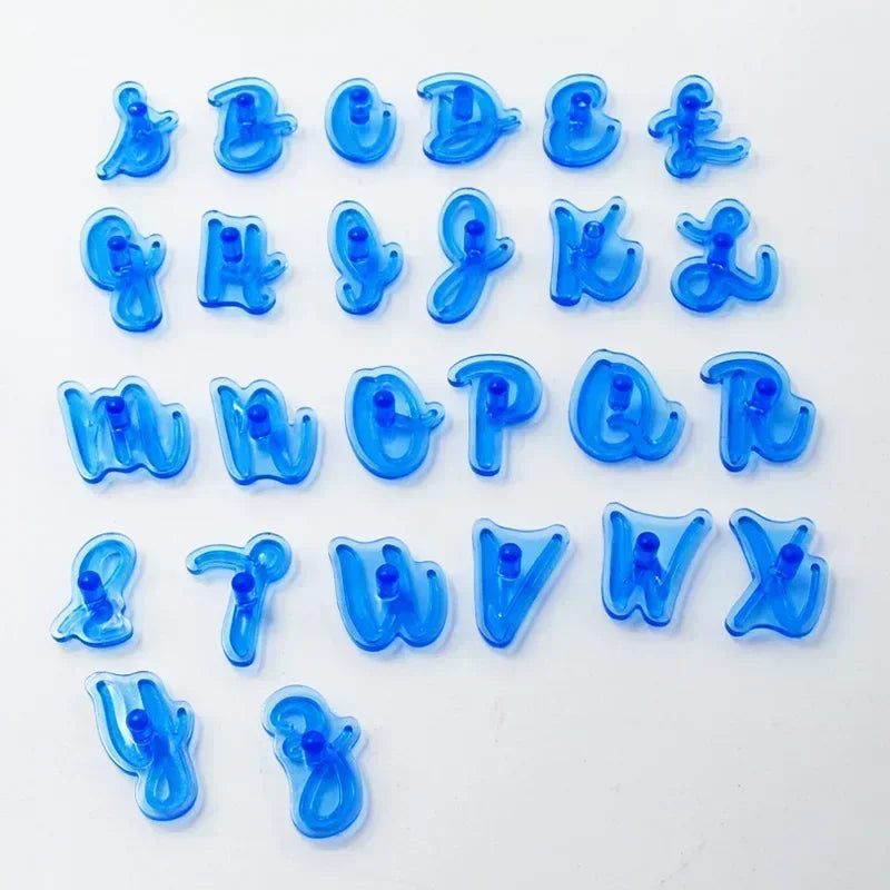 Alphabet & Number Cookie Embosser Mold Set – Upper & Lower Case Cookie Embosser Mold Qme Uppercase