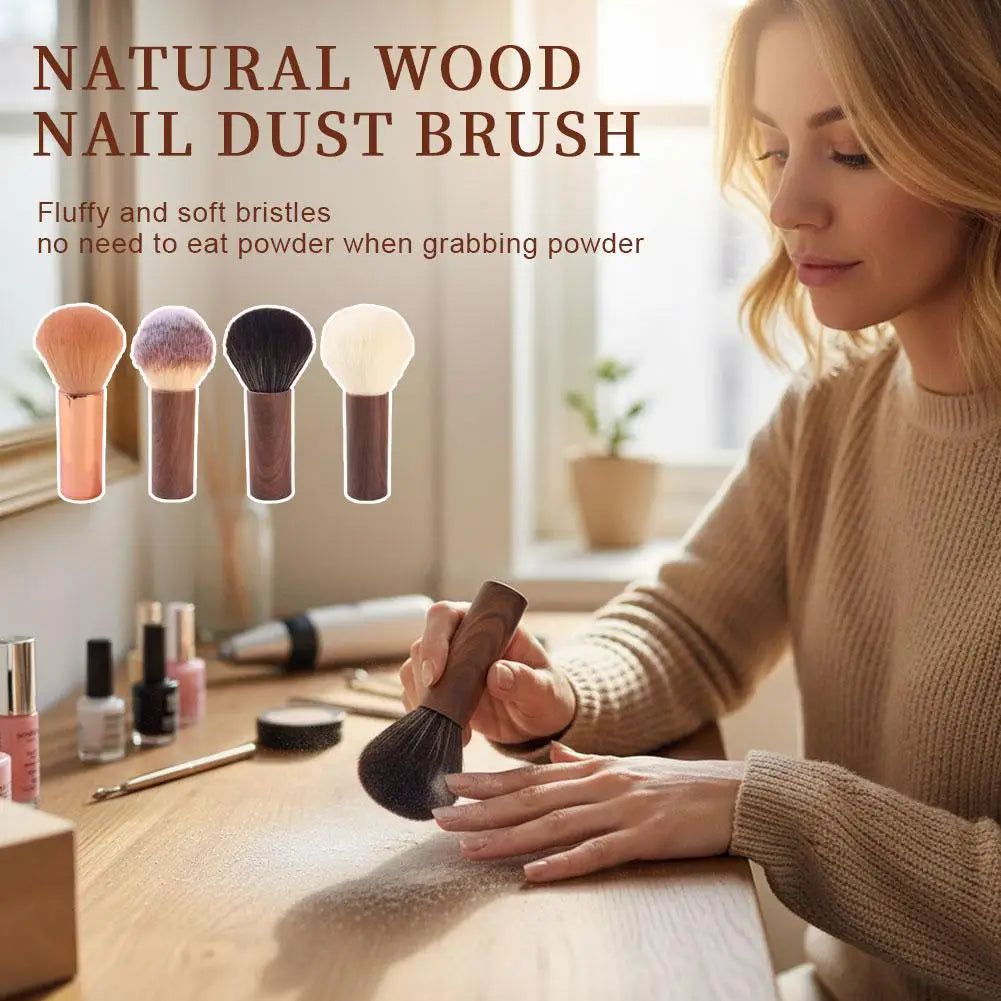 Soft Fiber Nail Dust Brush – Loose Powder & Blush Makeup Nail & Makeup Brush Qme