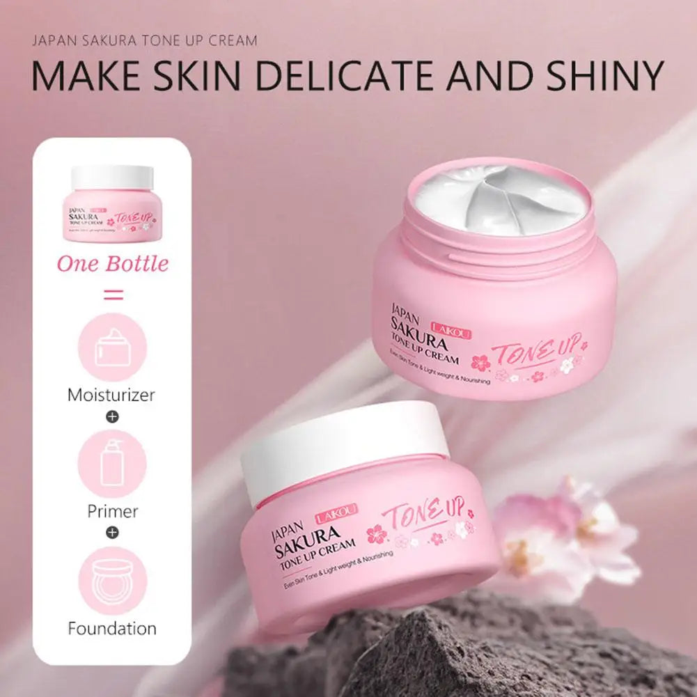 Sakura Tone-Up Cream | Hydrating Skin Tone Balancer Skin Tone Cream Qme