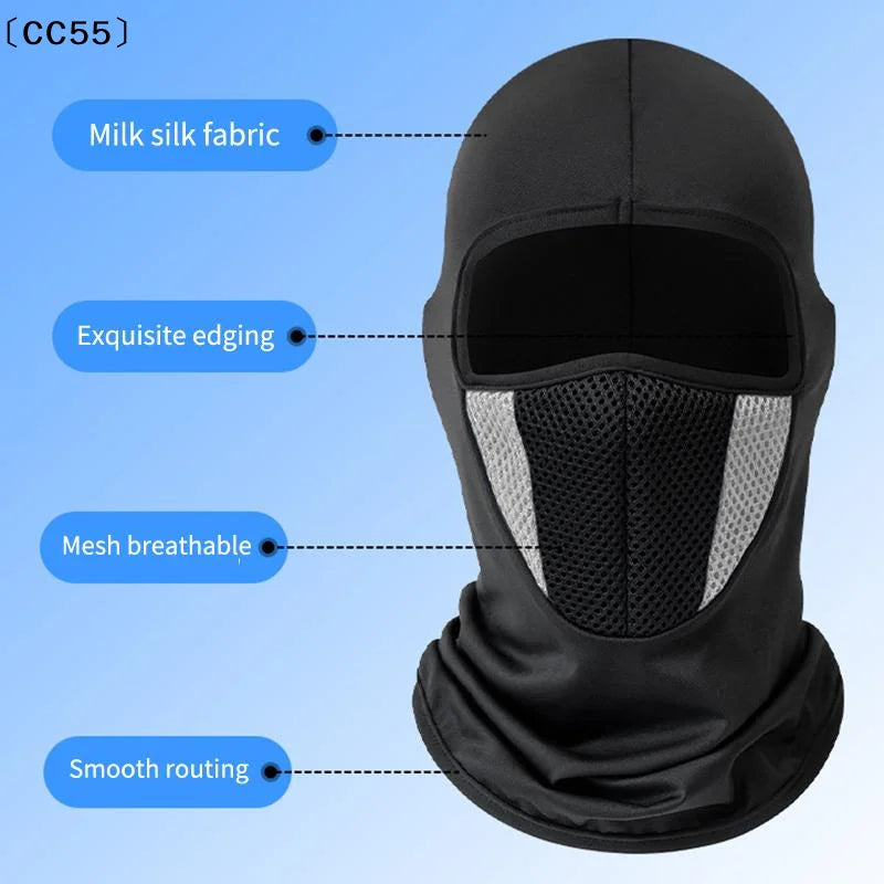Ice Silk Full Face Mask – Breathable UV Cover for Outdoor Outdoor Face Mask Qst