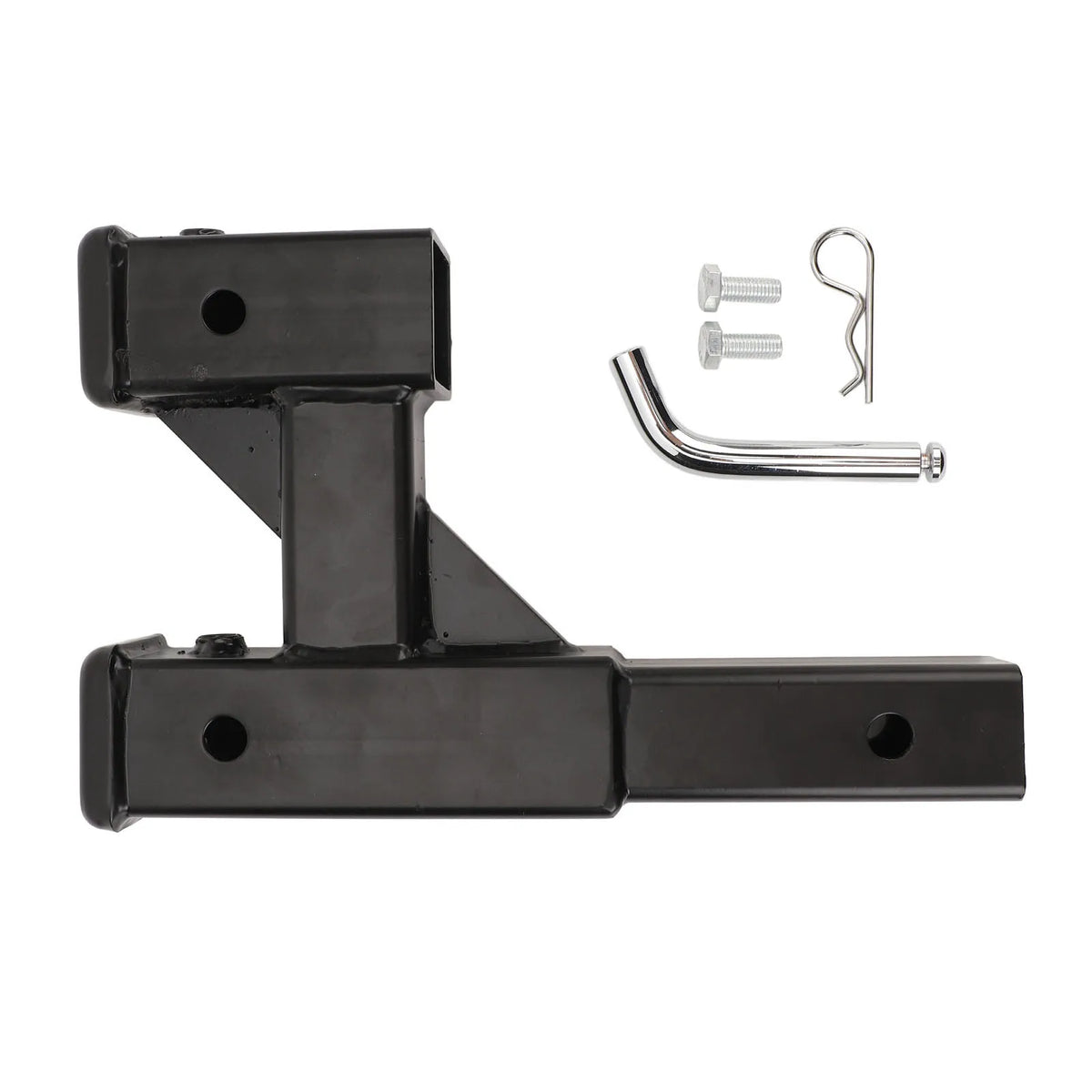 Steel Trailer Hitch Riser Extender Adapter – 9.65in Extension Trailer Hitch Extender Qme black