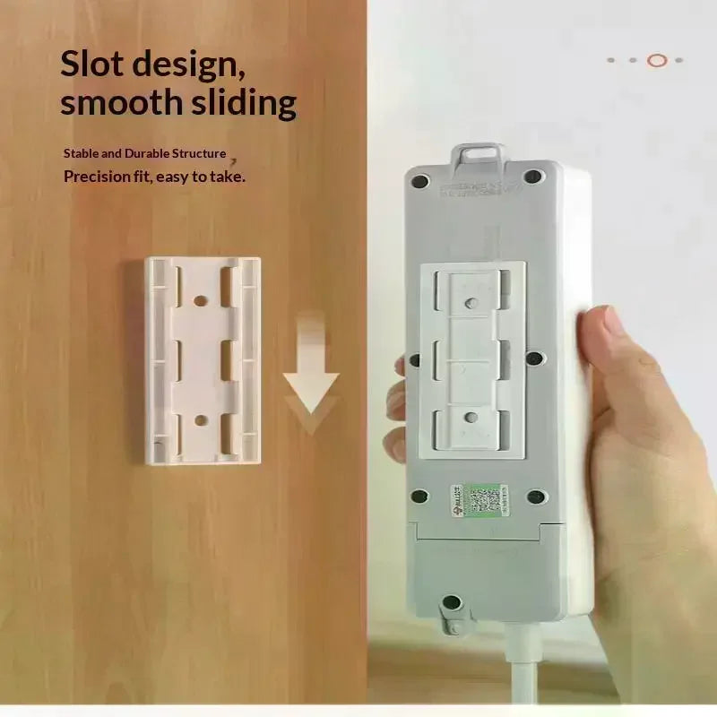 No-Drill Adhesive Power Strip Holder – Wall Mount Space Saver Wall Mount Holder Qme