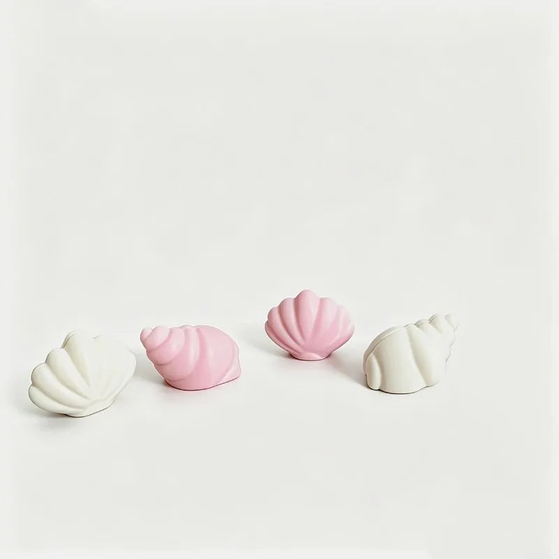 Shell Conch Photo Clips 3D Desktop Stand | Card & Note Holder Desktop Photo Clip Stand Qme 4pcs