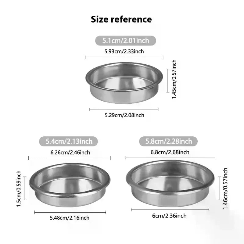 Stainless Steel Blind Filter Bowl 51mm 54mm Espresso Backwash Espresso Filter Accessory Qme