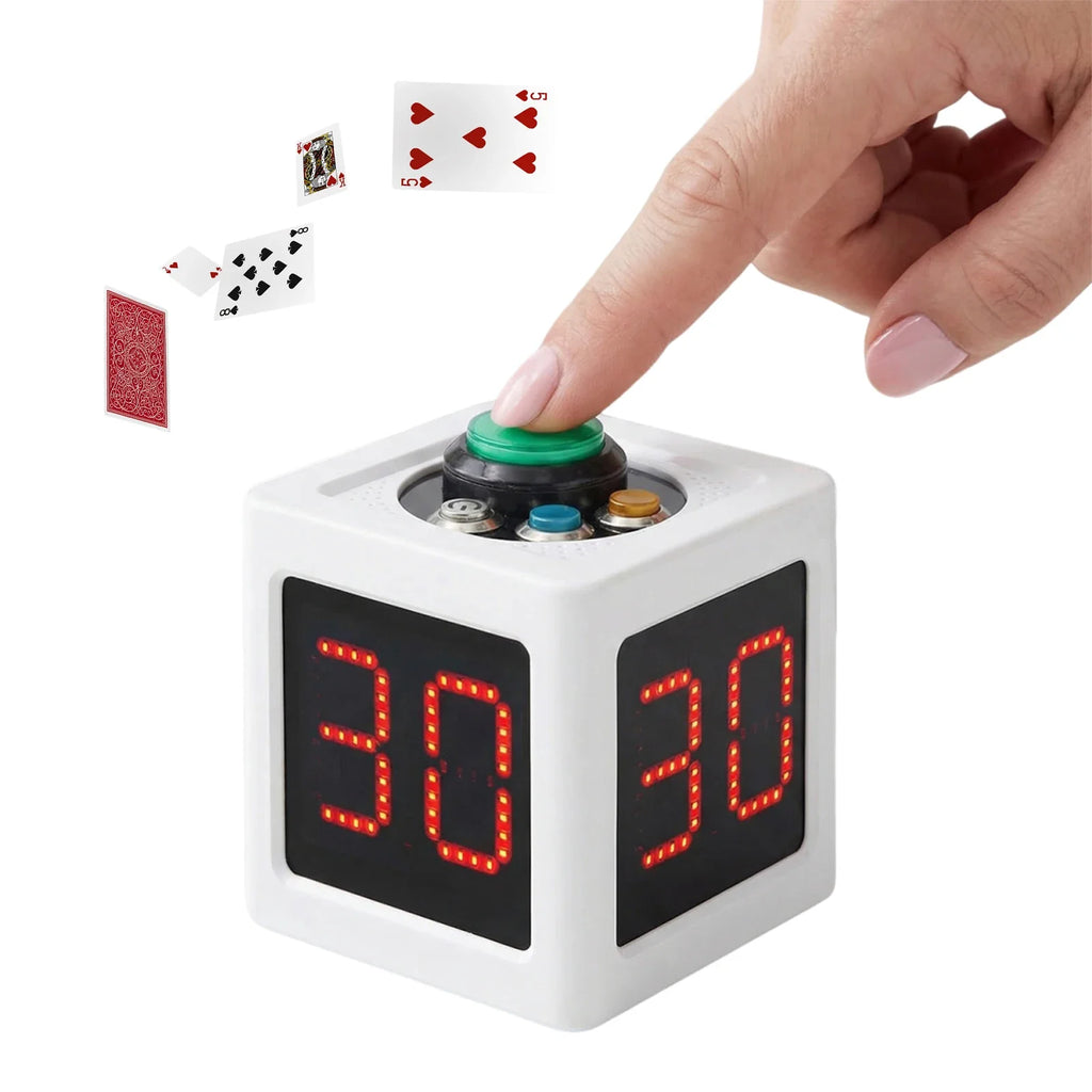 Poker Clock Countdown Timer – 5-Level Brightness Display Poker Game Timer Qme