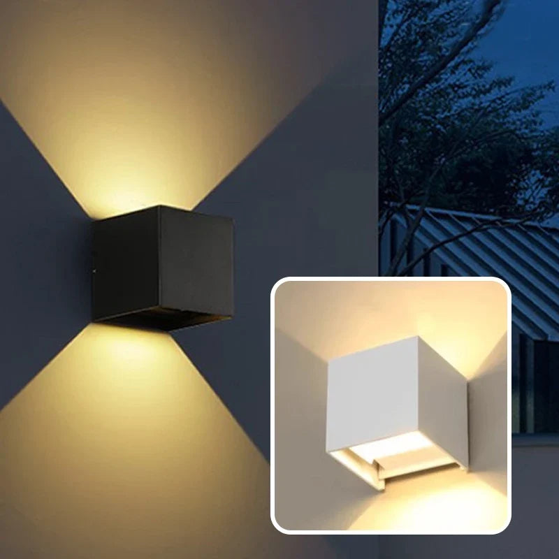 LED Outdoor Wall Light – Weatherproof Metal Exterior Lamp Outdoor Wall Light Qme