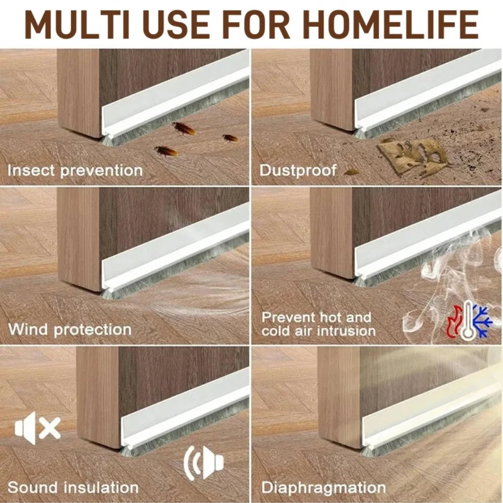 Self-Adhesive Door Bottom Seal Strip | Draft & Insect Guard Door Seal Strip Qme
