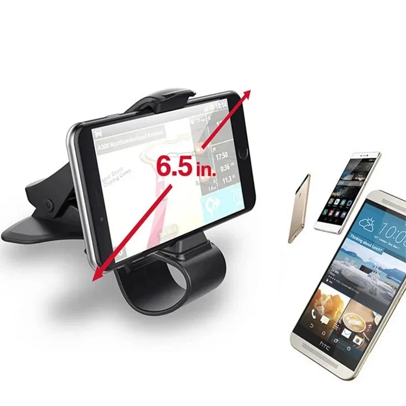 Car Phone Holder Clip Mount Dashboard Stand | Universal Fit Car Phone Mount Qme