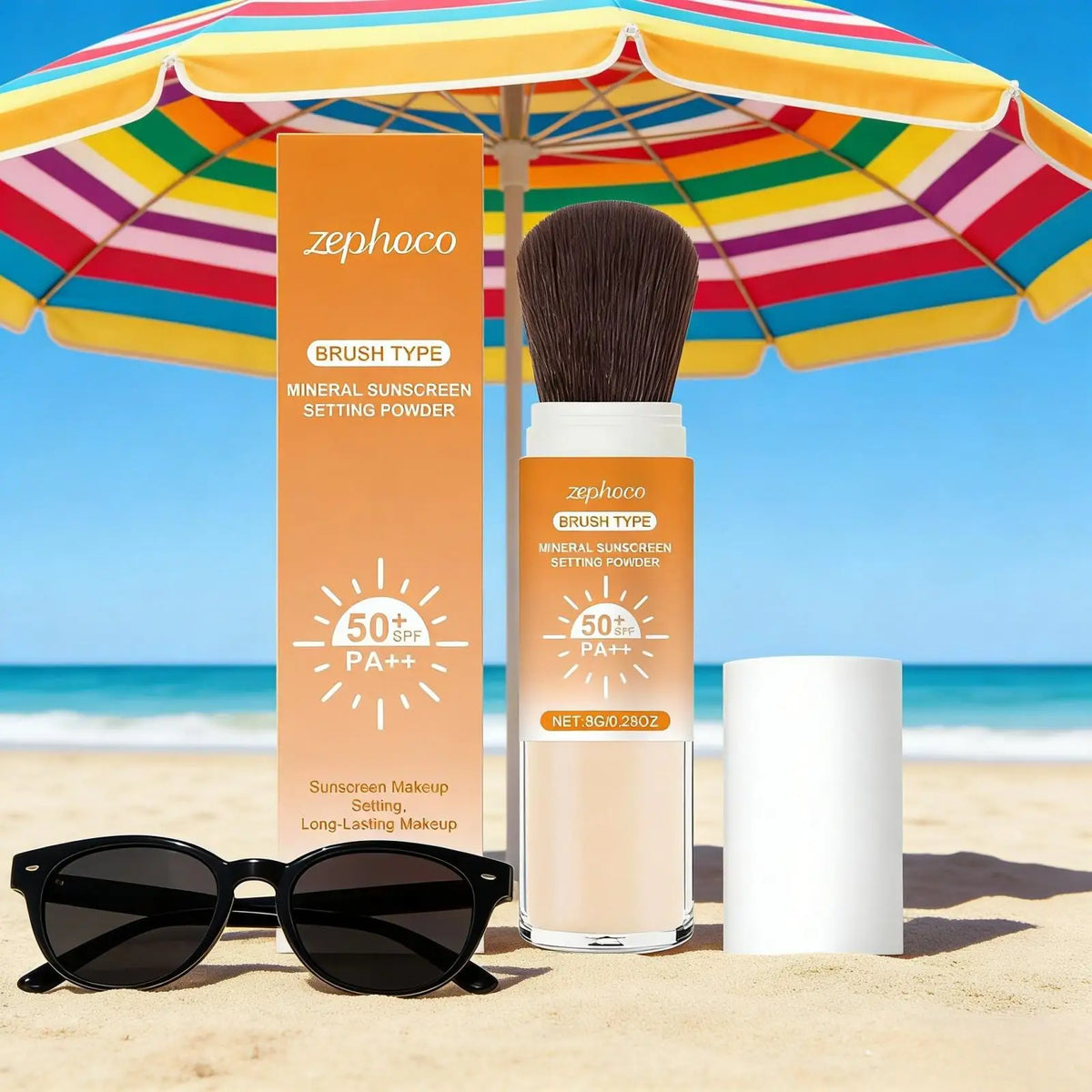 Zephoco SPF 50 Loose Setting Powder – Matte, Oil Control, 8g Setting Powder SPF Qst