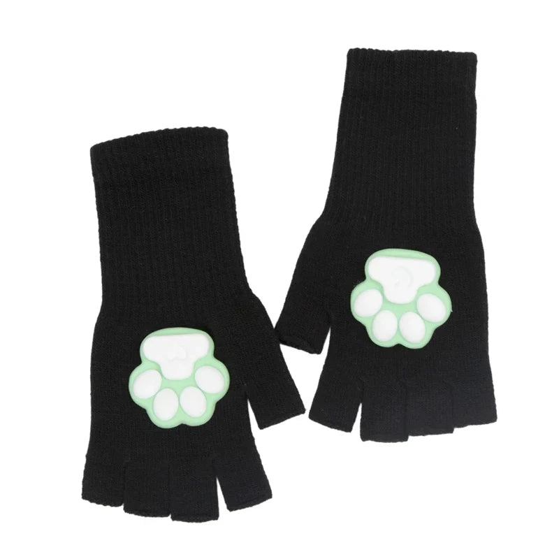 3D Cat Paw Gloves – Y2K Harajuku Punk Streetwear Women Fashion Novelty Gloves Qme A6