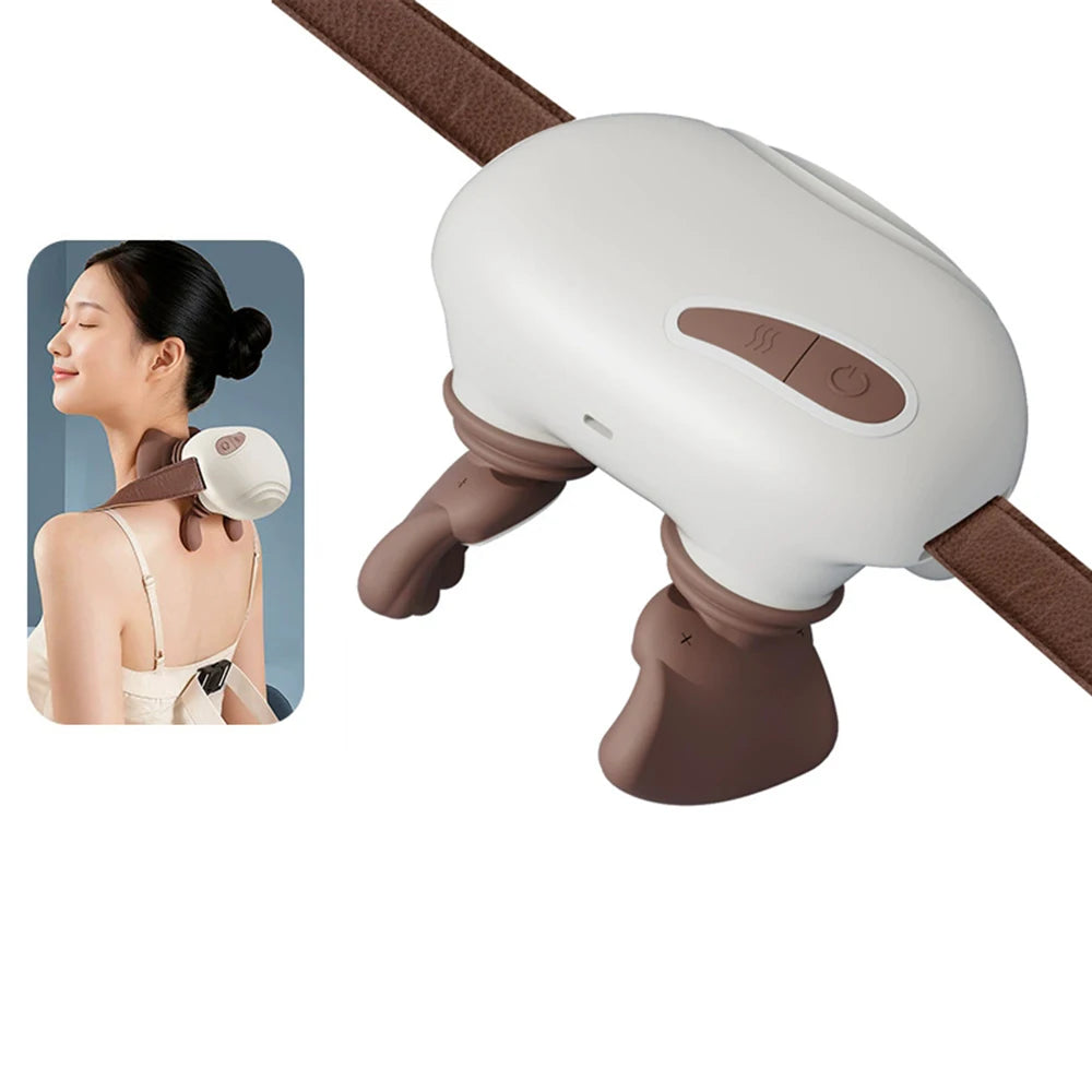 Shiatsu Neck & Shoulder Massager – 4D Kneading, Heat, Wireless Shiatsu Neck Massager Qst