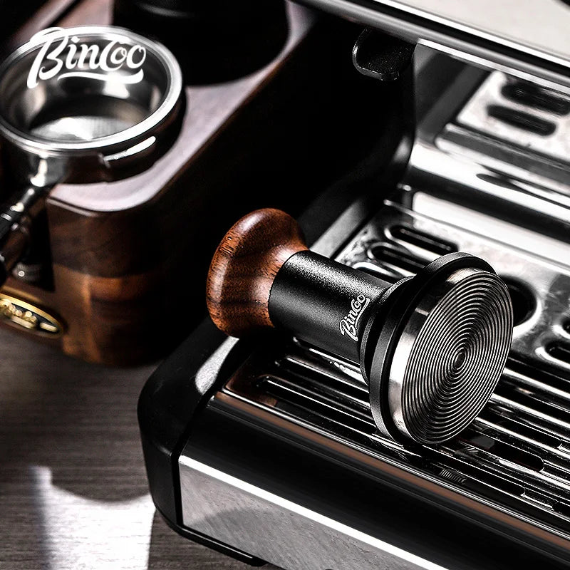 Bincoo Retro Auto-Rebound Espresso Tamper | Ripple Base 51-58mm Espresso Tamper Qst